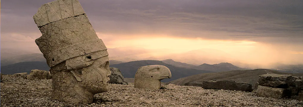 Colossal stone heads on the summit of Mount Nemrut